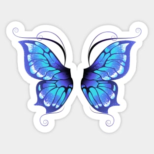 Glowing butterfly wings ( Blue wings ) Sticker